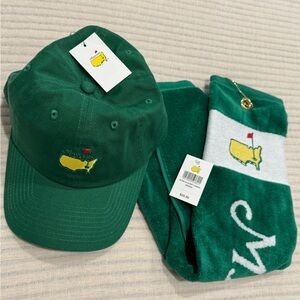 Masters Green Cap and Towel Set with Embroidered Logo